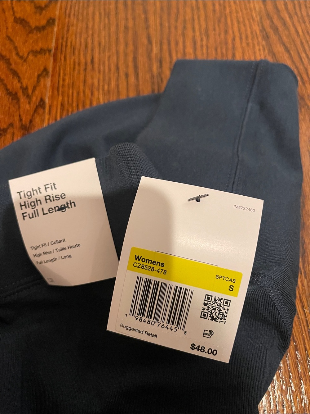 Nike Womens Tight-Fit High-Rise Full-Length Leggings - Navy